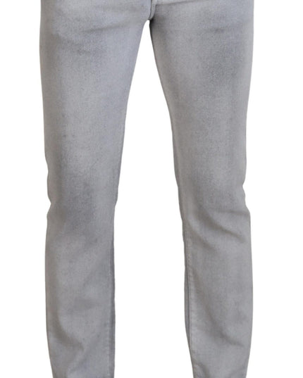 Dolce & Gabbana Gray Washed Skinny Men Denim Jeans