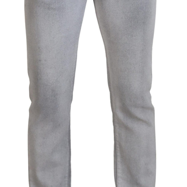 Dolce & Gabbana Gray Washed Skinny Men Denim Jeans