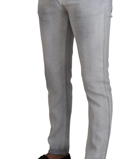Dolce & Gabbana Gray Washed Skinny Men Denim Jeans