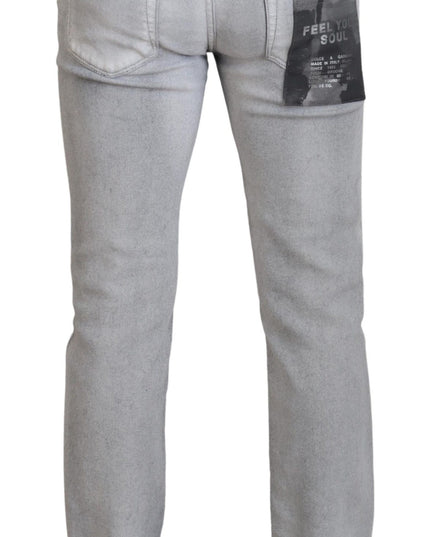 Dolce & Gabbana Gray Washed Skinny Men Denim Jeans