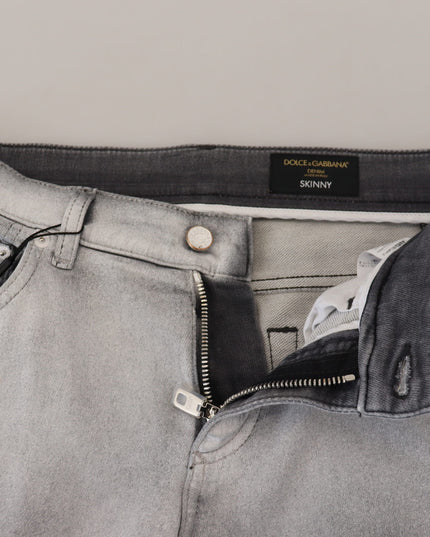 Dolce & Gabbana Gray Washed Skinny Men Denim Jeans
