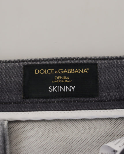 Dolce & Gabbana Gray Washed Skinny Men Denim Jeans