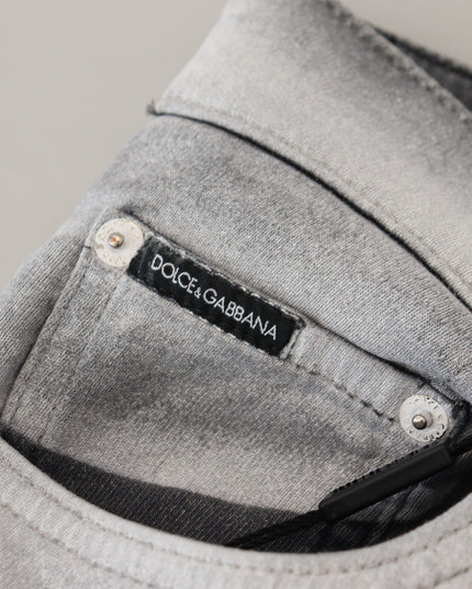Dolce & Gabbana Gray Washed Skinny Men Denim Jeans