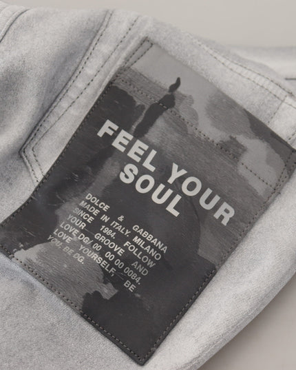 Dolce & Gabbana Gray Washed Skinny Men Denim Jeans
