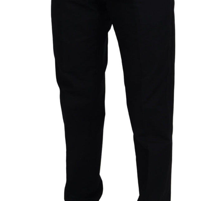 Dolce & Gabbana Black Chino Formal Cotton Pants