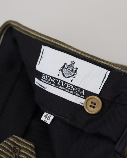 BENCIVENGA Multicolor Striped Pure Cotton Men Pants