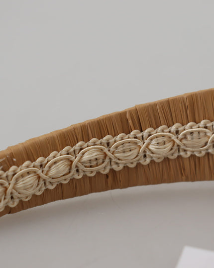 Dolce & Gabbana Beige Viscose Women Hair Headband Diadem