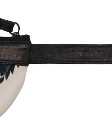 Costume National White Genuine Leather Coin Purse Strap Wallet