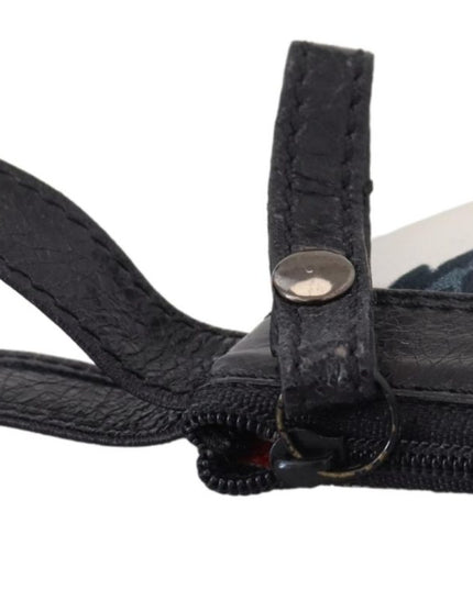 Costume National White Genuine Leather Coin Purse Strap Wallet