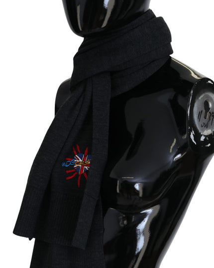 Dolce & Gabbana Black Sacred Heart #DGLovesLondon Wrap Scarf