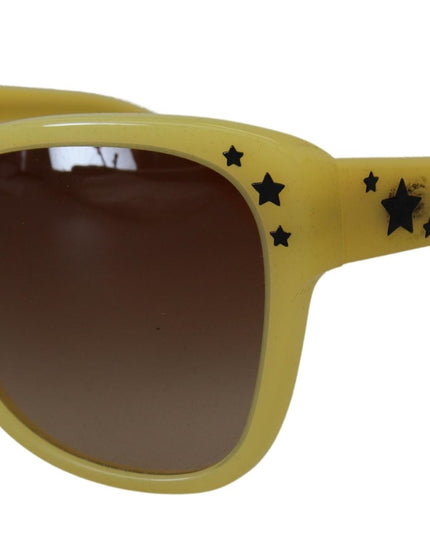 Dolce & Gabbana Yellow Acetate Frame Stars Embellishment DG4124 Sunglasses
