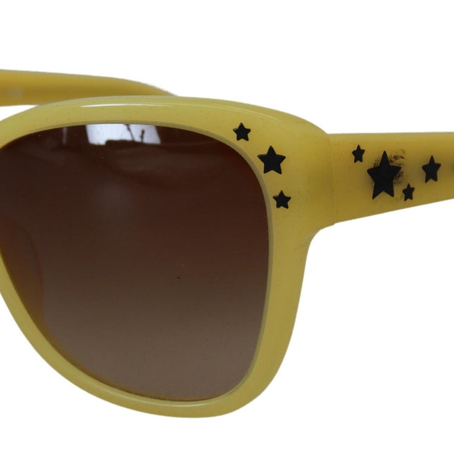 Dolce & Gabbana Yellow Acetate Frame Stars Embellishment DG4124 Sunglasses