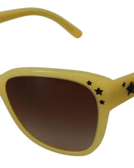 Dolce & Gabbana Yellow Acetate Frame Stars Embellishment DG4124 Sunglasses