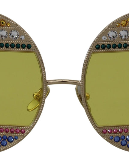 Dolce & Gabbana Gold Oval Metal Crystals Shades DG2209B Sunglasses