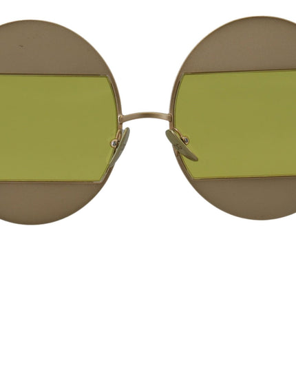 Dolce & Gabbana Gold Oval Metal Crystals Shades DG2209B Sunglasses