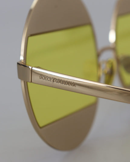 Dolce & Gabbana Gold Oval Metal Crystals Shades DG2209B Sunglasses