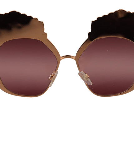Dolce & Gabbana Pink Gold Rose Sequin Embroidery DG2202 Sunglasses