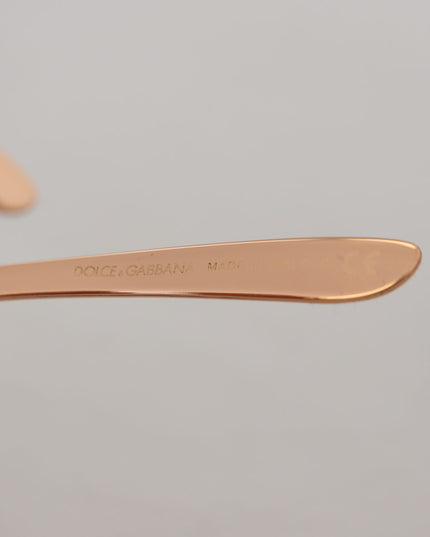 Dolce & Gabbana Pink Gold Rose Sequin Embroidery DG2202 Sunglasses