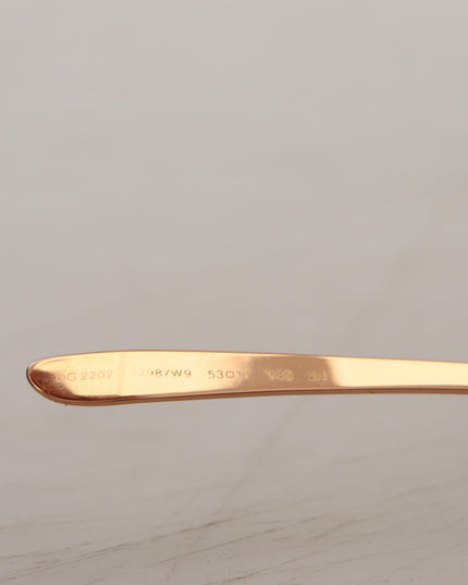 Dolce & Gabbana Pink Gold Rose Sequin Embroidery DG2202 Sunglasses