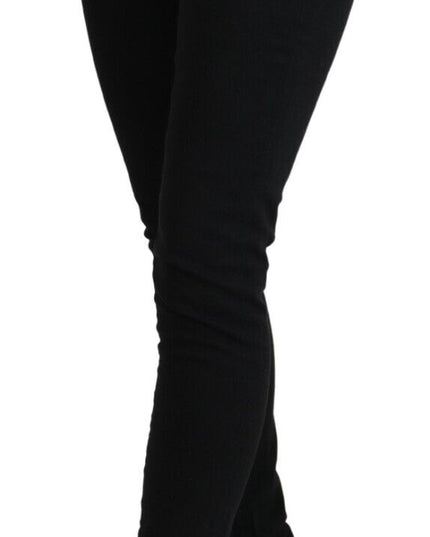 Dolce & Gabbana Black Cotton High Waist Casual Denim Jeans