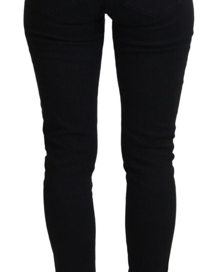 Dolce & Gabbana Black Cotton High Waist Casual Denim Jeans