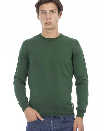 Baldinini Trend Green Cotton Men Sweater