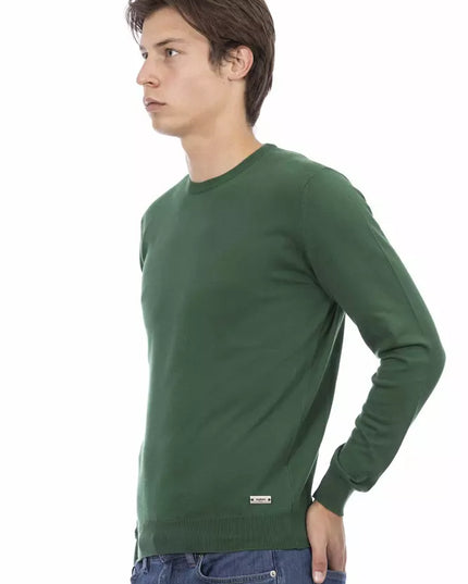 Baldinini Trend Green Cotton Men Sweater