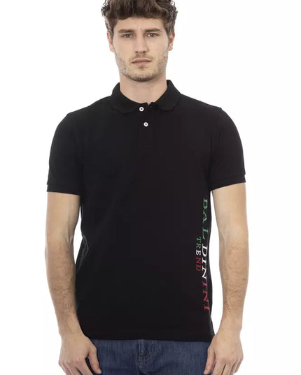 Baldinini Trend Black Cotton Men Polo Shirt