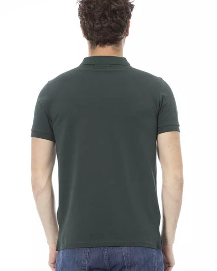 Baldinini Trend Green Cotton Men Polo Shirt