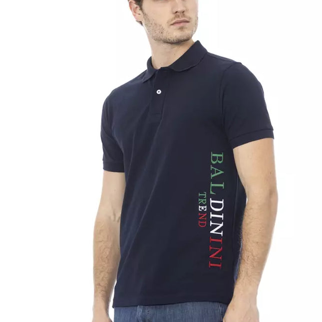 Baldinini Trend Blue Cotton Men Polo Shirt