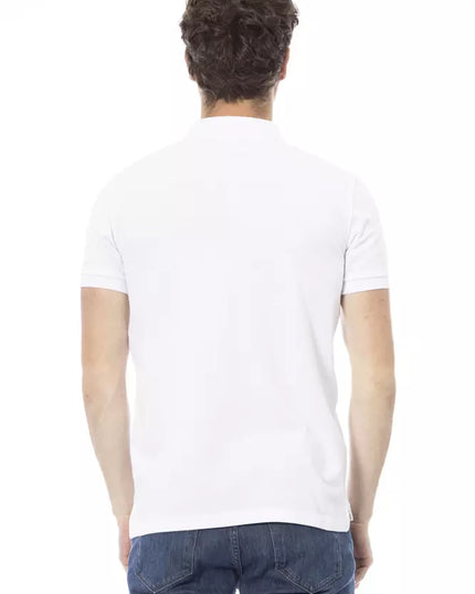 Baldinini Trend White Cotton Men Polo Shirt