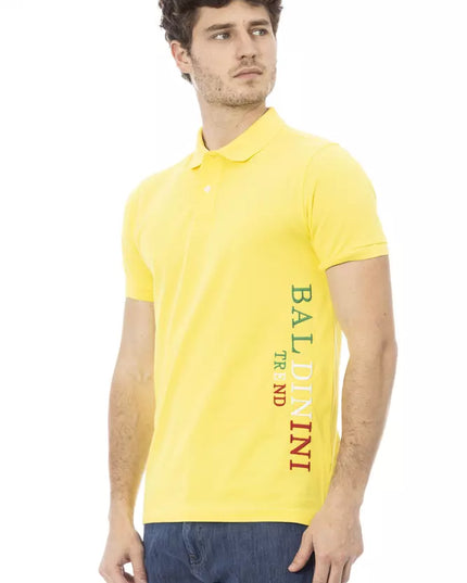 Baldinini Trend Yellow Cotton Men Polo Shirt
