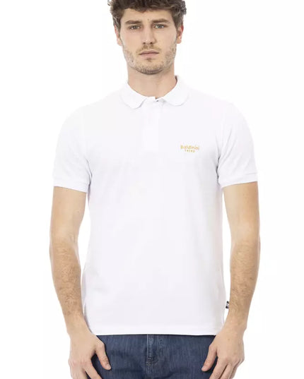 Baldinini Trend White Cotton Men Polo Shirt