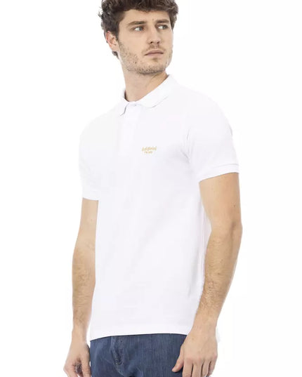 Baldinini Trend White Cotton Men Polo Shirt