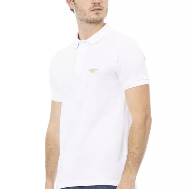Baldinini Trend White Cotton Men Polo Shirt