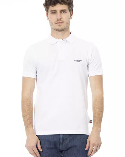 Baldinini Trend White Cotton Men Polo Shirt