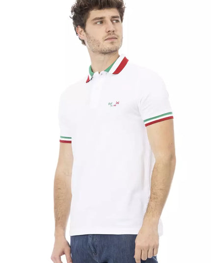 Baldinini Trend White Cotton Men Polo Shirt