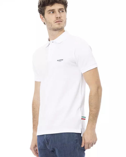 Baldinini Trend White Cotton Men Polo Shirt