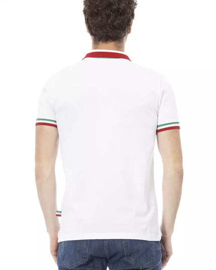 Baldinini Trend White Cotton Men Polo Shirt
