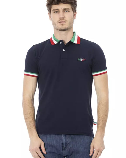 Baldinini Trend Blue Cotton Men Polo