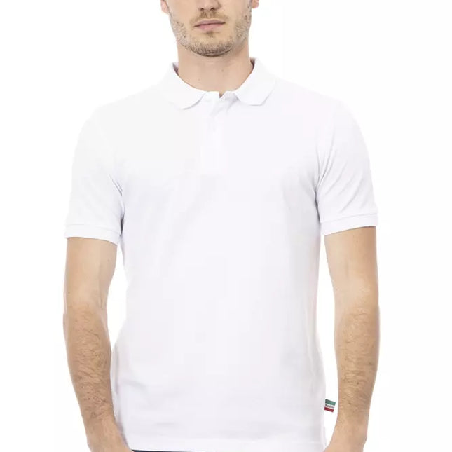 Baldinini Trend White Cotton Men Polo Shirt