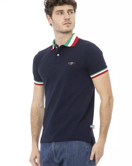 Baldinini Trend Blue Cotton Men Polo