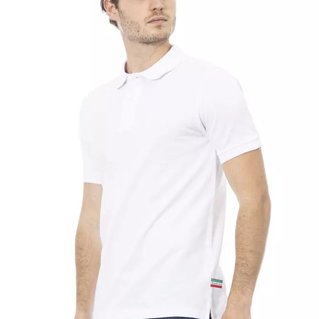 Baldinini Trend White Cotton Men Polo Shirt