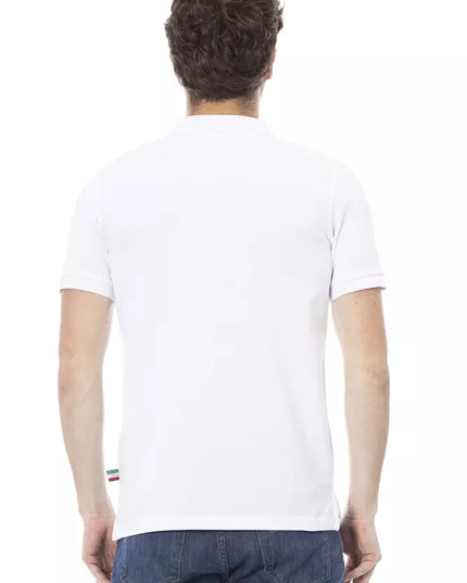 Baldinini Trend White Cotton Men Polo Shirt