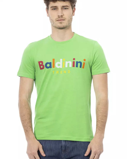 Baldinini Trend Green Cotton Men T-Shirt