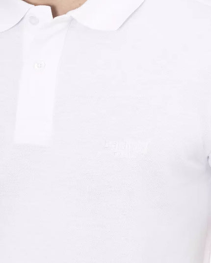Baldinini Trend White Cotton Men Polo Shirt
