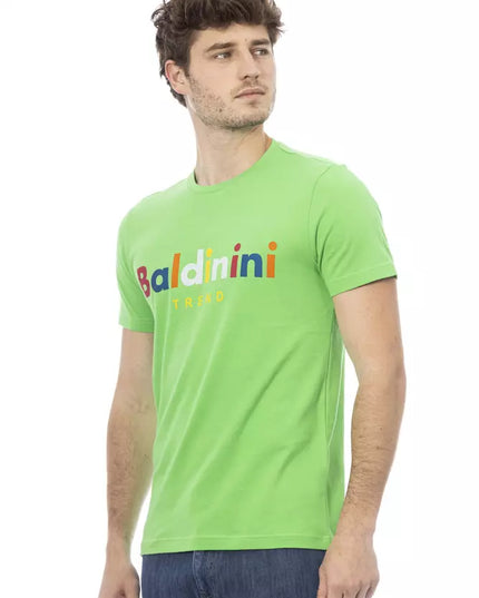 Baldinini Trend Green Cotton Men T-Shirt