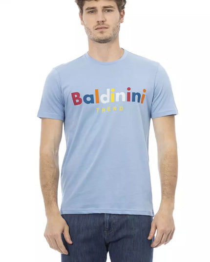 Baldinini Trend Light Blue Cotton Men T-Shirt