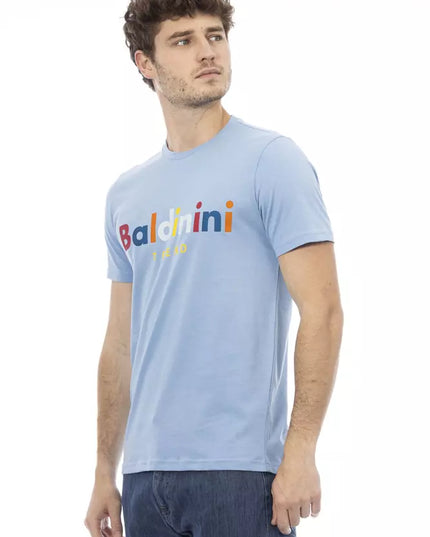 Baldinini Trend Light Blue Cotton Men T-Shirt