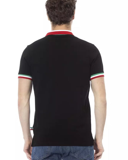 Baldinini Trend Black Cotton Men Polo Shirt